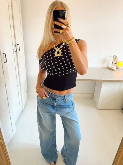 Kimmie polka dotted top